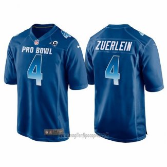 Maglia NFL Pro Bowl Los Angeles Rams 4 Greg Zuerlein NFC 2018 Blu