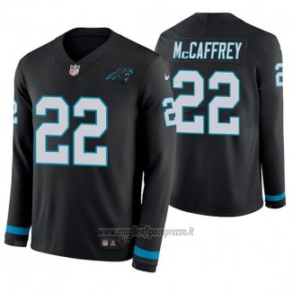 Maglia NFL Therma Manica Lunga Carolina Panthers Christian Mccaffrey Nero