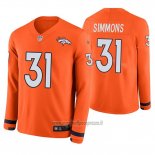 Maglia NFL Therma Manica Lunga Denver Broncos Justin Simmons Arancione