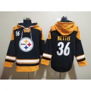 Felpa con Cappuccio Pittsburgh Steelers Jerome Bettis Nero