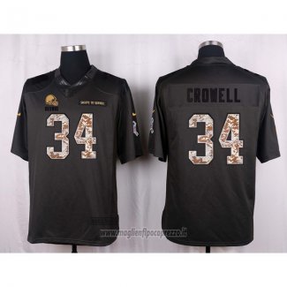 Maglia NFL Anthracite Cleveland Browns Crowell 2016 Salute To Service