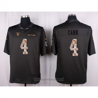 Maglia NFL Anthracite Las Vegas Raiders Carr 2016 Salute To Service