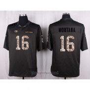 Maglia NFL Anthracite San Francisco 49ers Montana 2016 Salute To Service