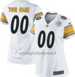 Maglia NFL Donna Pittsburgh Steelers Personalizzate Bianco