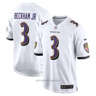 Maglia NFL Game Baltimore Ravens Odell Beckham JR. Bianco
