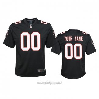 Maglia NFL Game Bambino Atlanta Falcons Personalizzate Throwback 2020 Nero