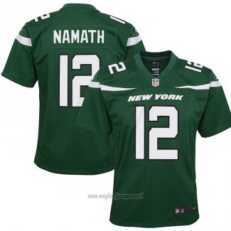 Maglia NFL Game Bambino New York Jets Joe Namath Verde