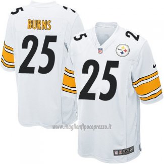 Maglia NFL Game Bambino Pittsburgh Steelers Burns Bianco