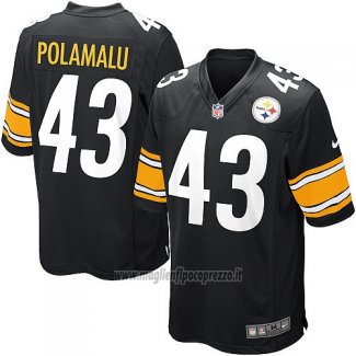 Maglia NFL Game Bambino Pittsburgh Steelers Polamalu Nero