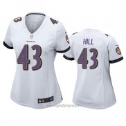 Maglia NFL Game Donna Baltimore Ravens Justice Hill Bianco