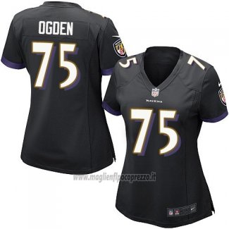 Maglia NFL Game Donna Baltimore Ravens Ogden Nero
