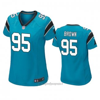 Maglia NFL Game Donna Carolina Panthers Derrick Brown Blu