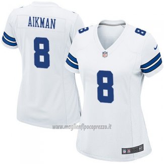 Maglia NFL Game Donna Dallas Cowboys Aikman Bianco