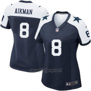 Maglia NFL Game Donna Dallas Cowboys Aikman Blu Bianco