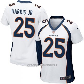 Maglia NFL Game Donna Denver Broncos Harris Jr Bianco