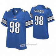 Maglia NFL Game Donna Detroit Lions Damon Harrison Blu Historic Logo