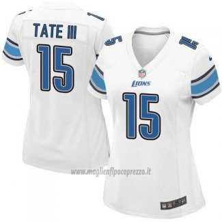 Maglia NFL Game Donna Detroit Lions Tate Bianco