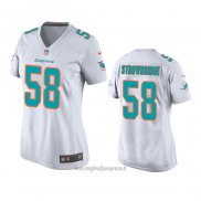Maglia NFL Game Donna Miami Dolphins Jason Strowbridge Bianco