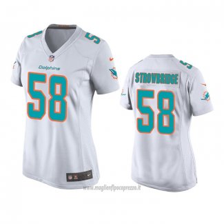 Maglia NFL Game Donna Miami Dolphins Jason Strowbridge Bianco