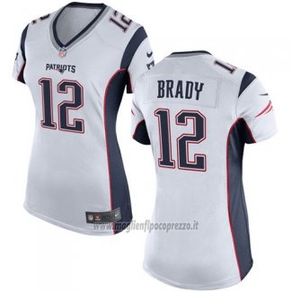 Maglia NFL Game Donna New England Patriots Brady Bianco