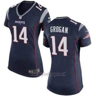 Maglia NFL Game Donna New England Patriots Grogan Nero