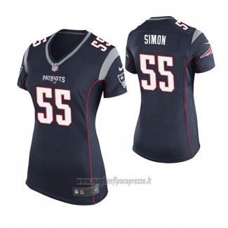 Maglia NFL Game Donna New England Patriots John Simon Blu