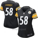 Maglia NFL Game Donna Pittsburgh Steelers Lambert Nero