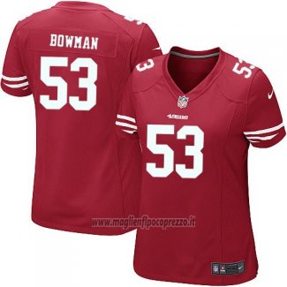 Maglia NFL Game Donna San Francisco 49ers Bowman Rosso