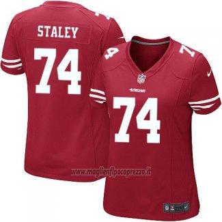 Maglia NFL Game Donna San Francisco 49ers Staley Rosso