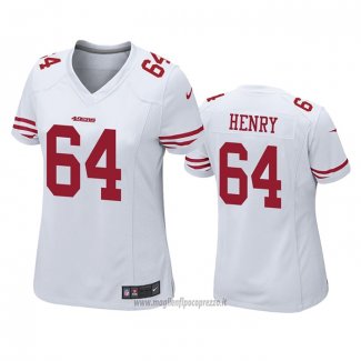 Maglia NFL Game Donna San Francisco 49ers Willie Henry Bianco