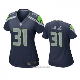 Maglia NFL Game Donna Seattle Seahawks Deejay Dallas Blu