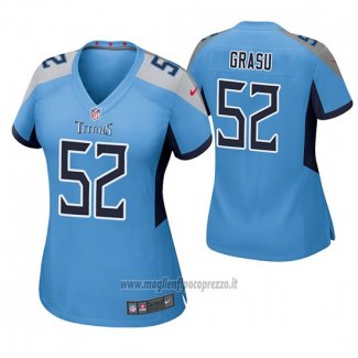 Maglia NFL Game Donna Tennessee Titans Hronis Grasu Blu Luce