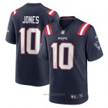 Maglia NFL Game New England Patriots Mac Jones 10 Blu