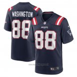 Maglia NFL Game New England Patriots Scotty Washington Home Blu