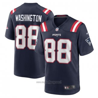 Maglia NFL Game New England Patriots Scotty Washington Home Blu