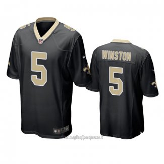 Maglia NFL Game New Orleans Saints Jameis Winston Nero