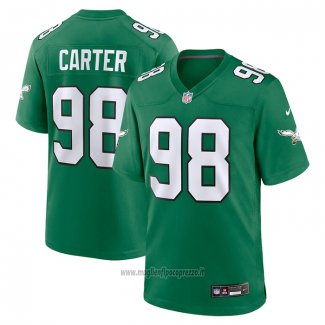 Maglia NFL Game Philadelphia Eagles Jalen Carter Alternato Verde