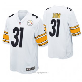 Maglia NFL Game Pittsburgh Steelers Justin Layne Bianco