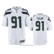 Maglia NFL Game Seattle Seahawks 91 Darrell Taylor Bianco