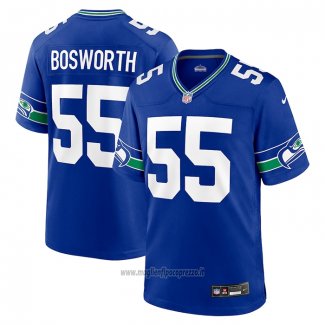 Maglia NFL Game Seattle Seahawks Brian Bosworth Throwback Retired Blu