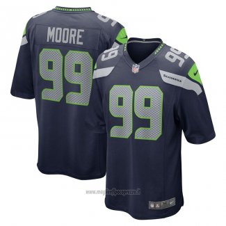 Maglia NFL Game Seattle Seahawks Damontre Moore Blu