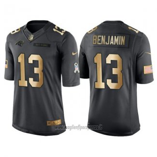 Maglia NFL Gold Anthracite Carolina Panthers Benjamin Salute To Service 2016 Nero
