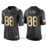 Maglia NFL Gold Anthracite Carolina Panthers Olsen Salute To Service 2016 Nero