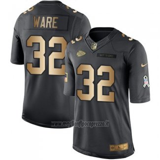 Maglia NFL Gold Anthracite Kansas City Chiefs Ware Salute To Service 2016 Nero