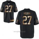 Maglia NFL Gold Game Las Vegas Raiders Nelson Nero