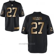 Maglia NFL Gold Game Las Vegas Raiders Nelson Nero
