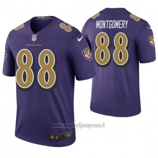 Maglia NFL Legend Baltimore Ravens Ty Montgomery Viola Color Rush