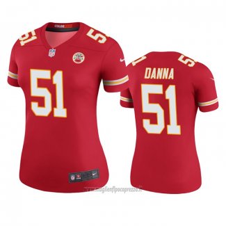 Maglia NFL Legend Donna Kansas City Chiefs Michael Danna Rosso Color Rush