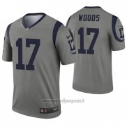 Maglia NFL Legend Los Angeles Rams 17 Robert Woods Inverted Grigio