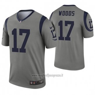 Maglia NFL Legend Los Angeles Rams 17 Robert Woods Inverted Grigio